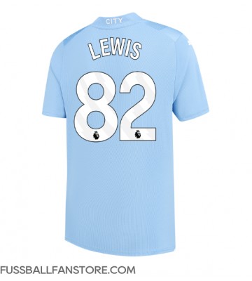 Manchester City Rico Lewis #82 Replik Heimtrikot 2023-24 Kurzarm